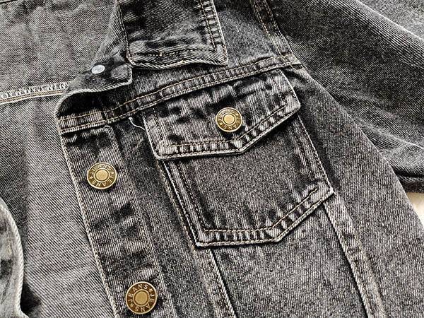 *Pre-Order* Kids BLACK Fringe Denim Jacket