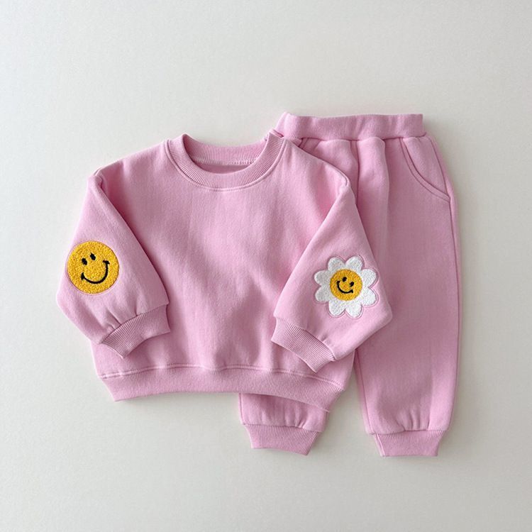 *Pre-Order* Kids Floral Smiley Jogger Set