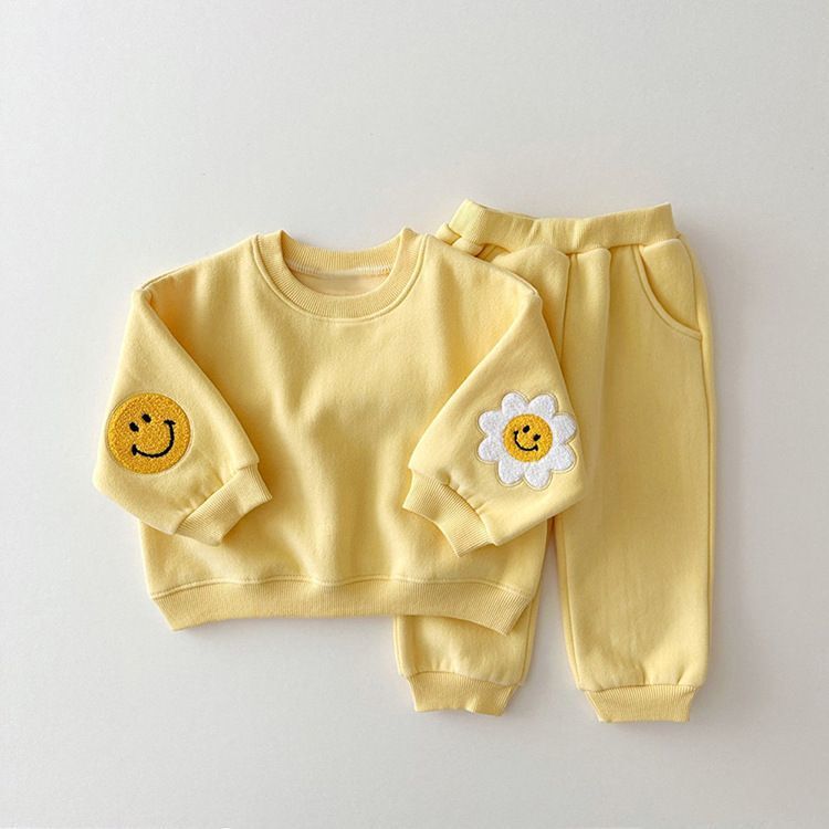 *Pre-Order* Kids Floral Smiley Jogger Set
