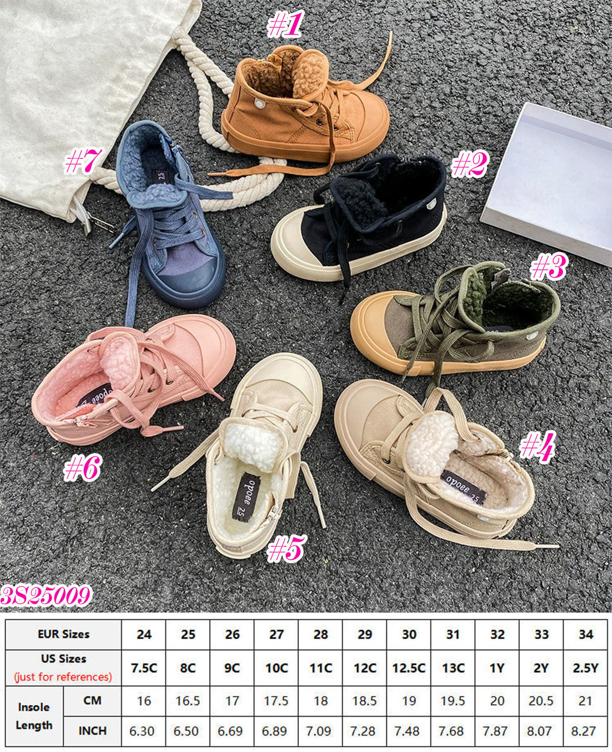 *Pre-Order* Kids High Top Fleece Shoes