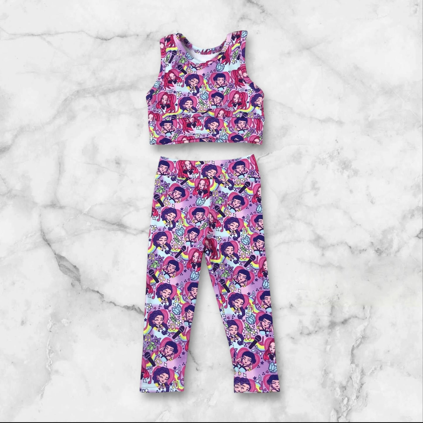 *PRE-ORDER* KPOP - Athletic Bow Crop Pant Set