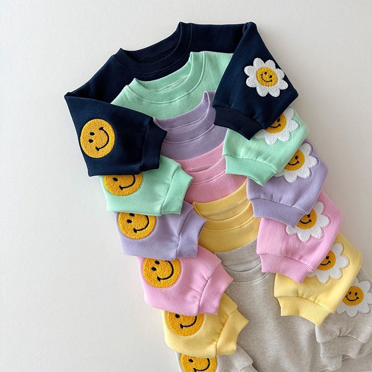 *Pre-Order* Kids Floral Smiley Jogger Set