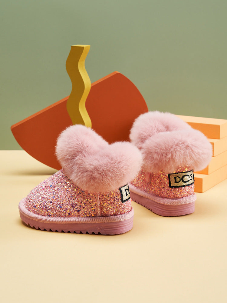*Pre-Order* KIDS Sequin Fur Boots