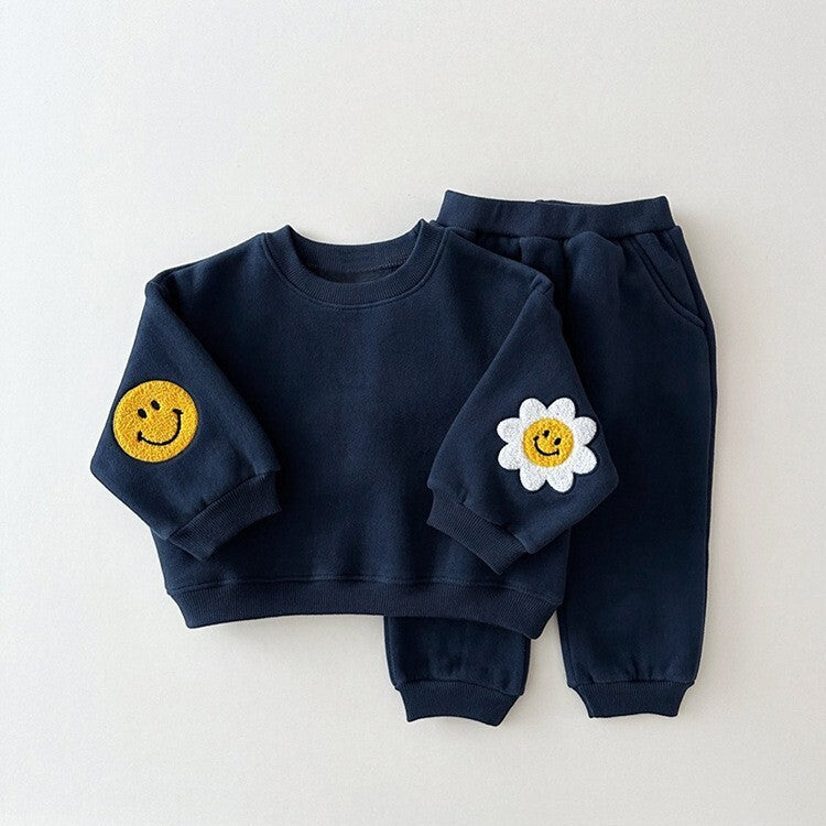 *Pre-Order* Kids Floral Smiley Jogger Set
