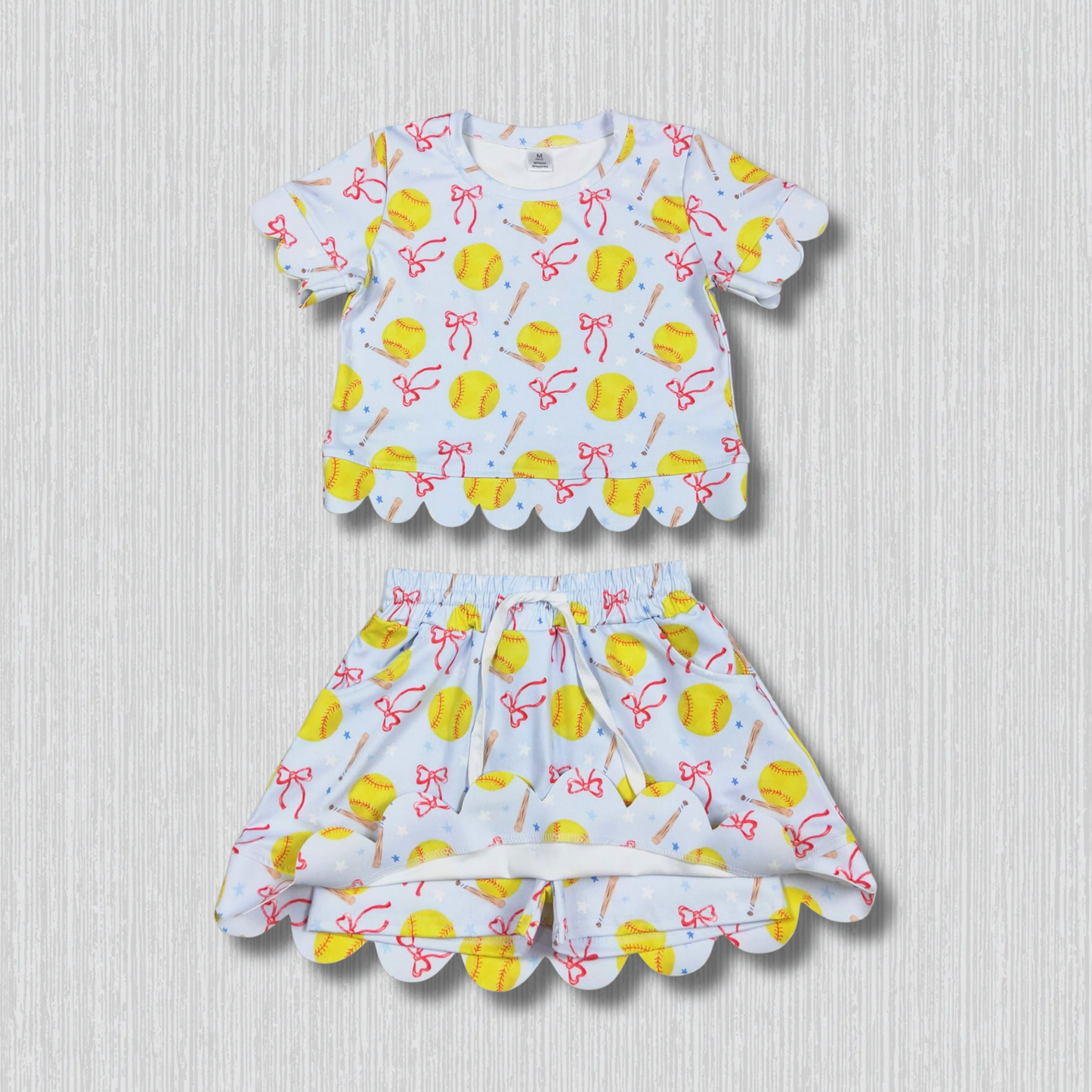 *PRE-ORDER* Softball - Scalloped Skirt Set