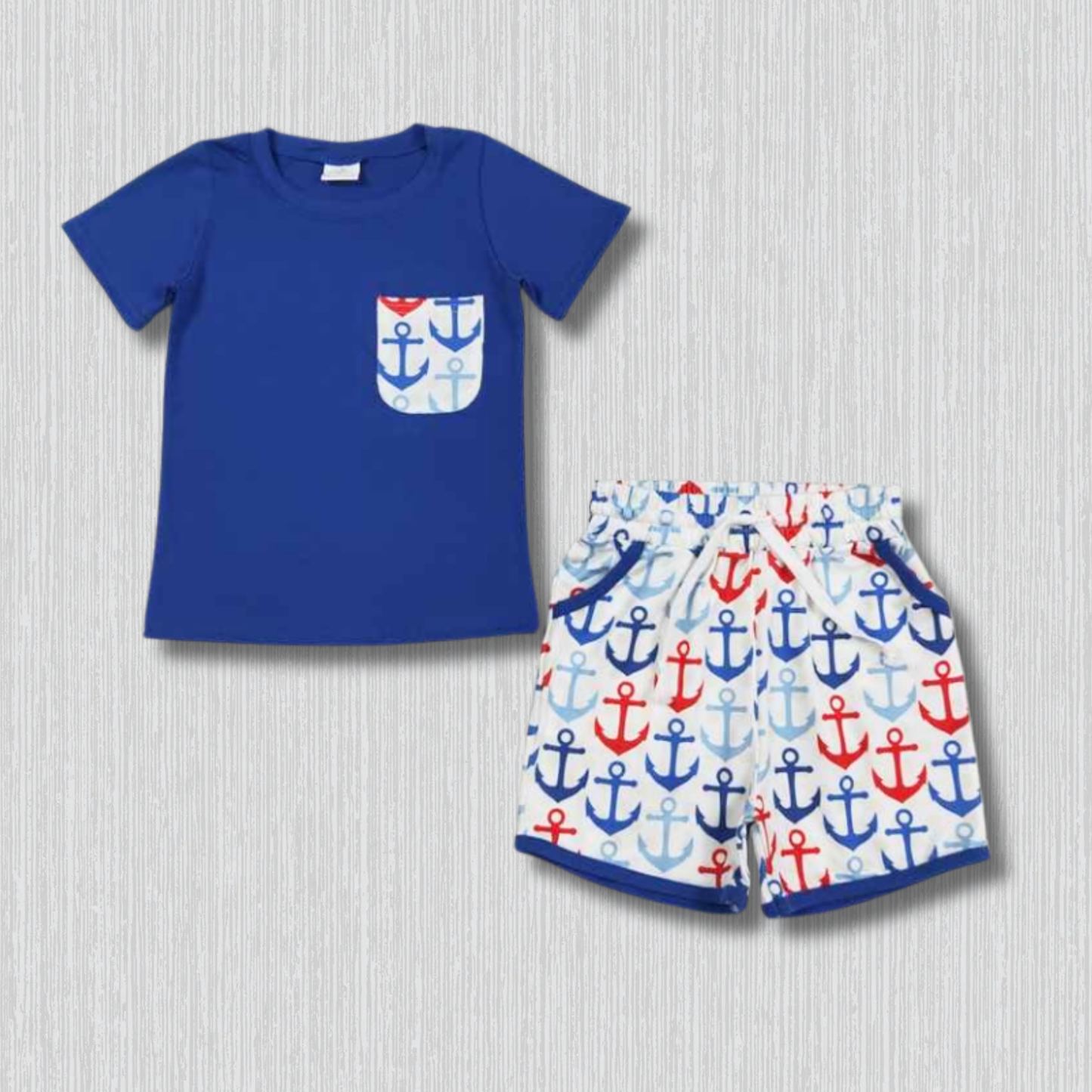 *PRE-ORDER* Patriotic - Anchor Shorts Set