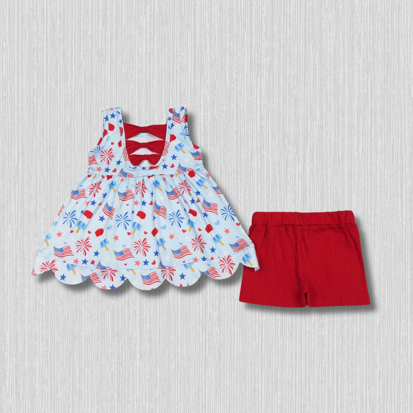 *PRE-ORDER* Patriotic - Flags Shorts Set