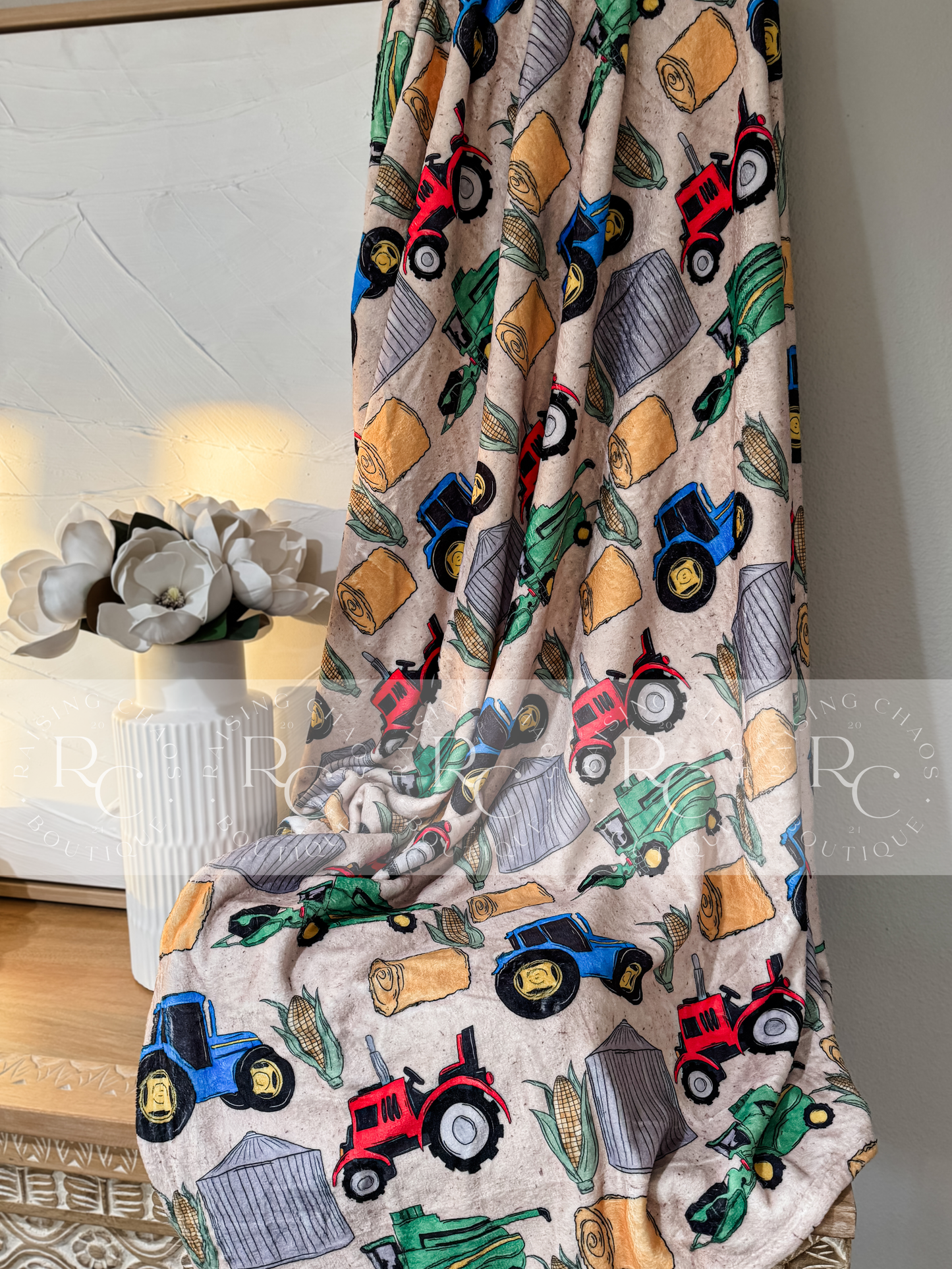 Tractor (MWG551) Plush Blanket - Pre-Order