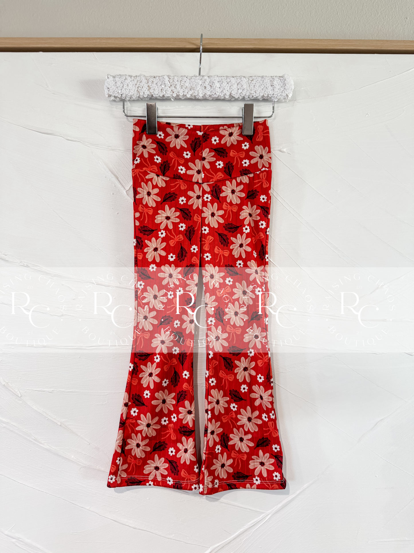 RTS - Fall Bow Floral Skinny Flares