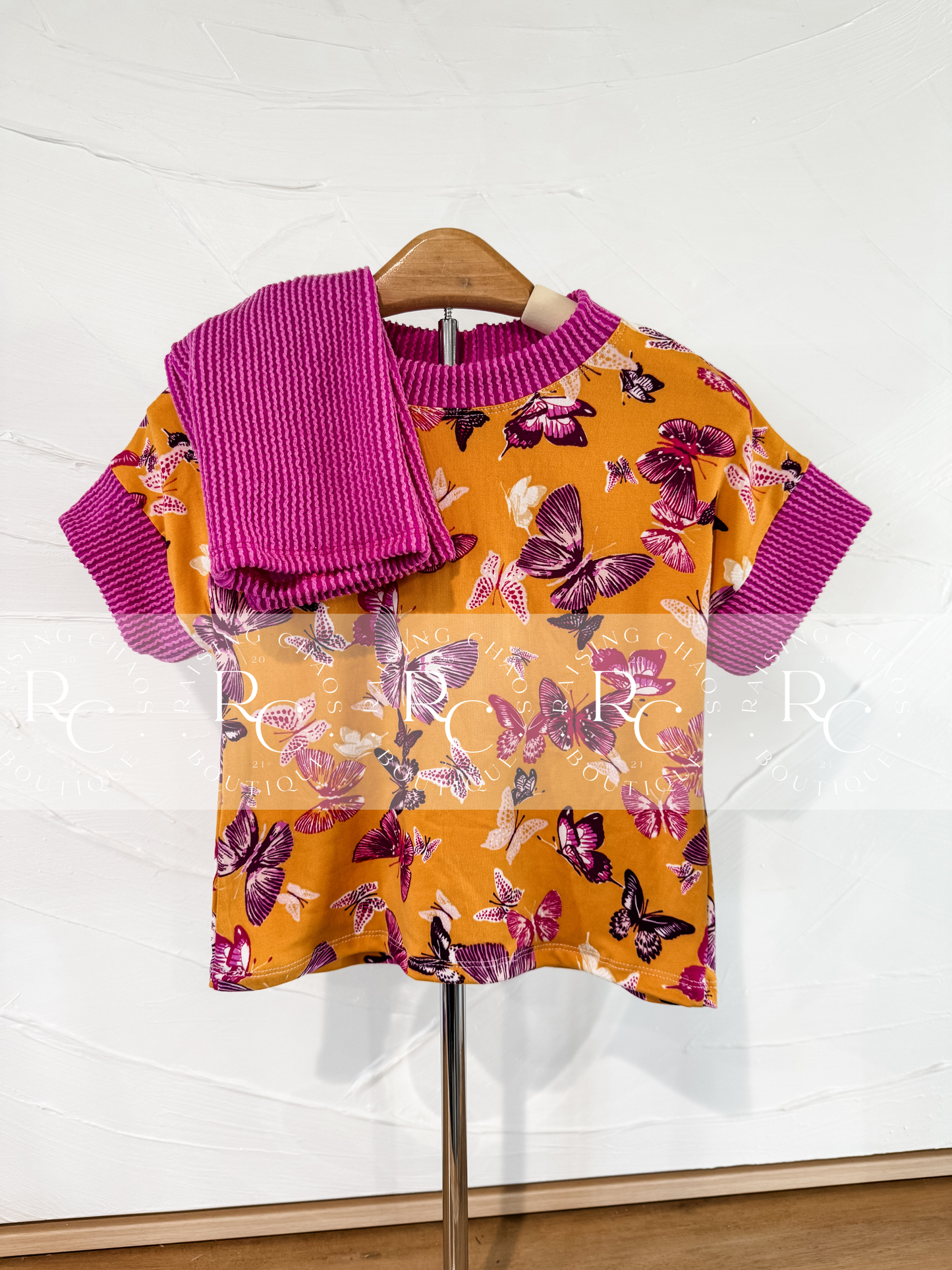 RTS - Butterfly Lounge Top + Bikers Set