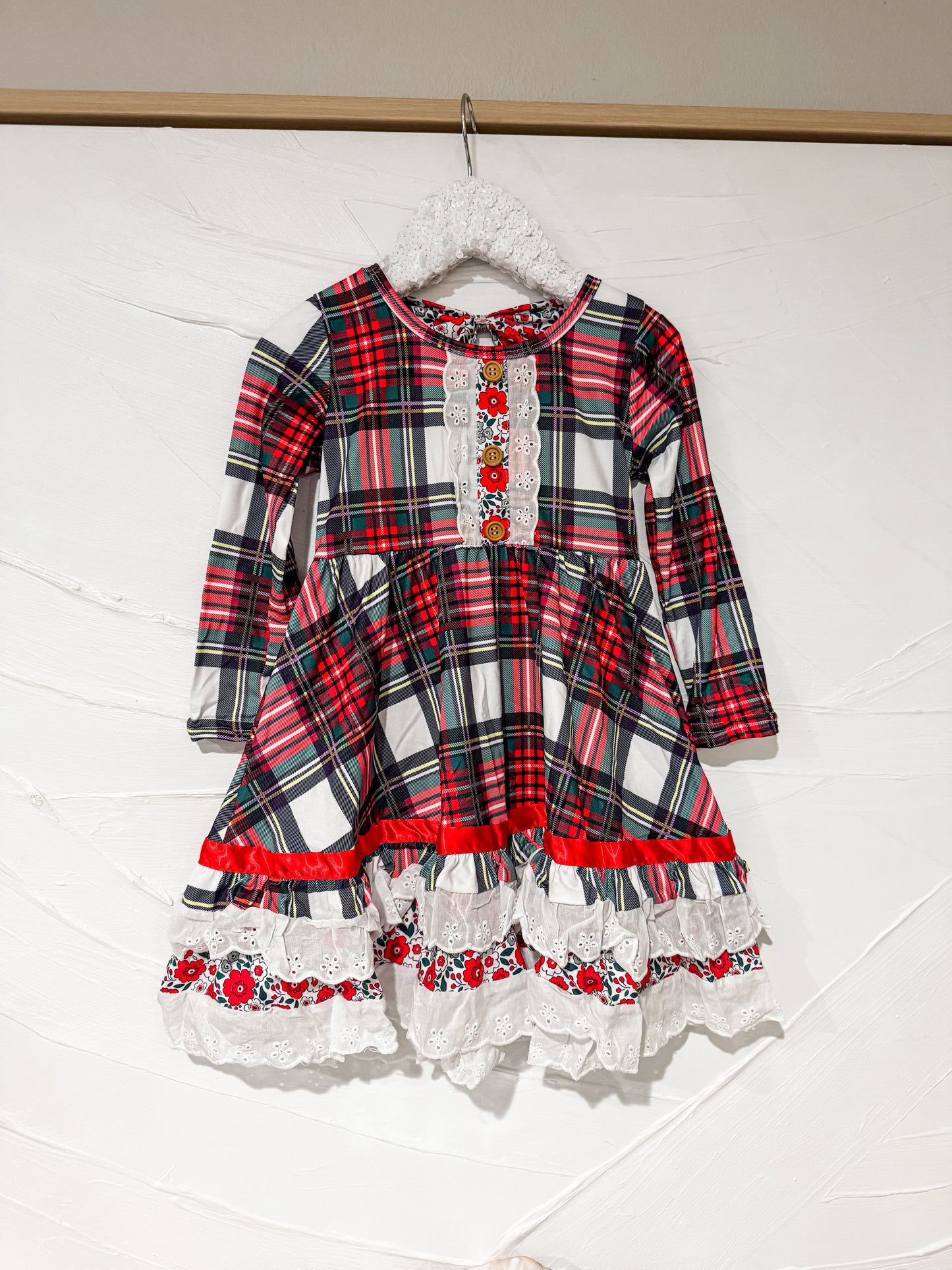 RTS - Christmas Plaid Dress