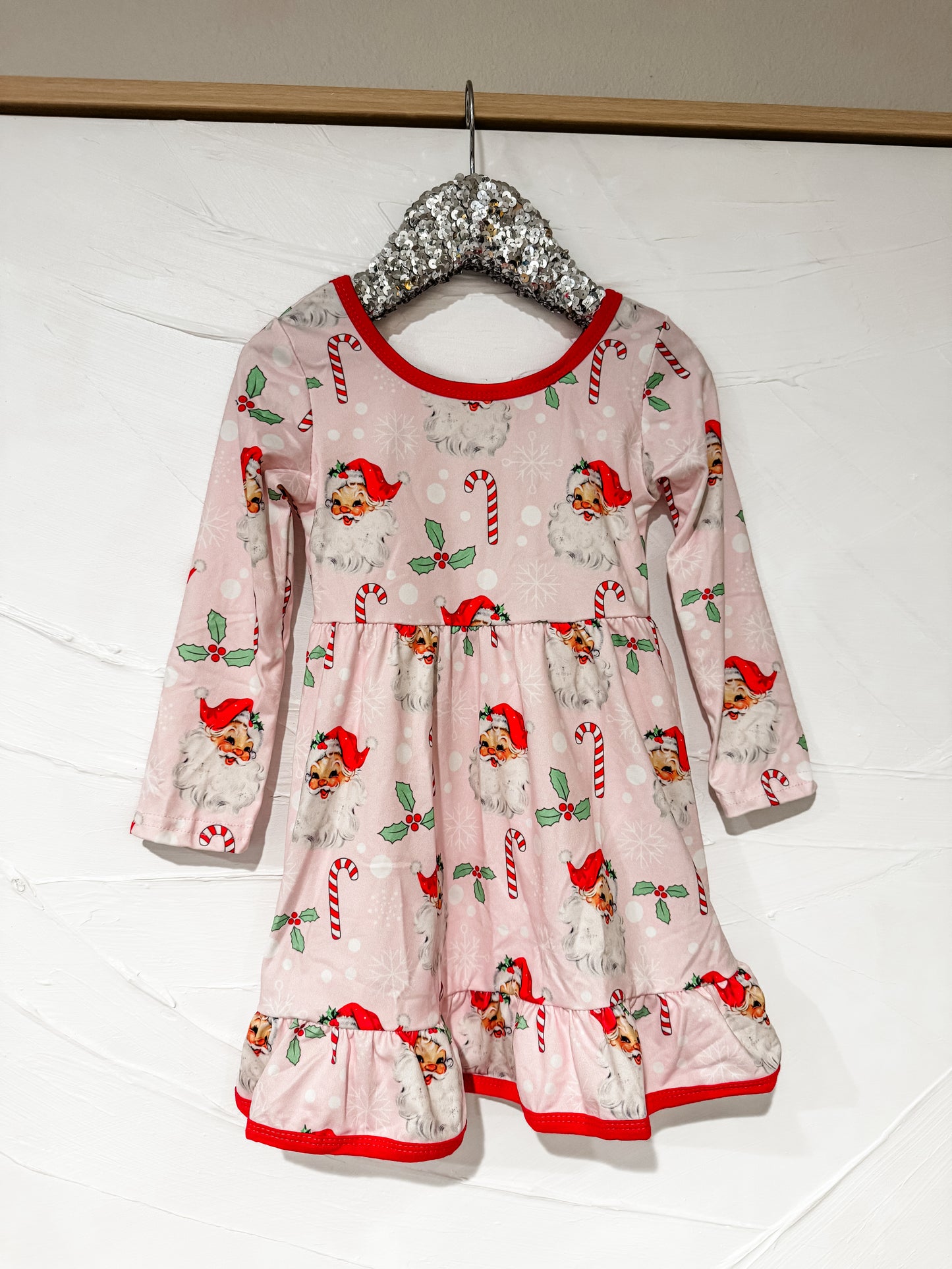 RTS - Santa Red Candy Cane Dress