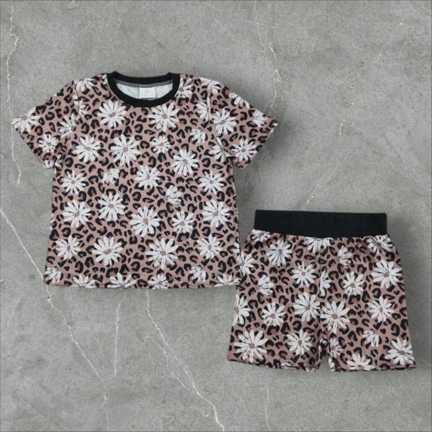 *Pre-Order* Leopard Floral Shorts Set