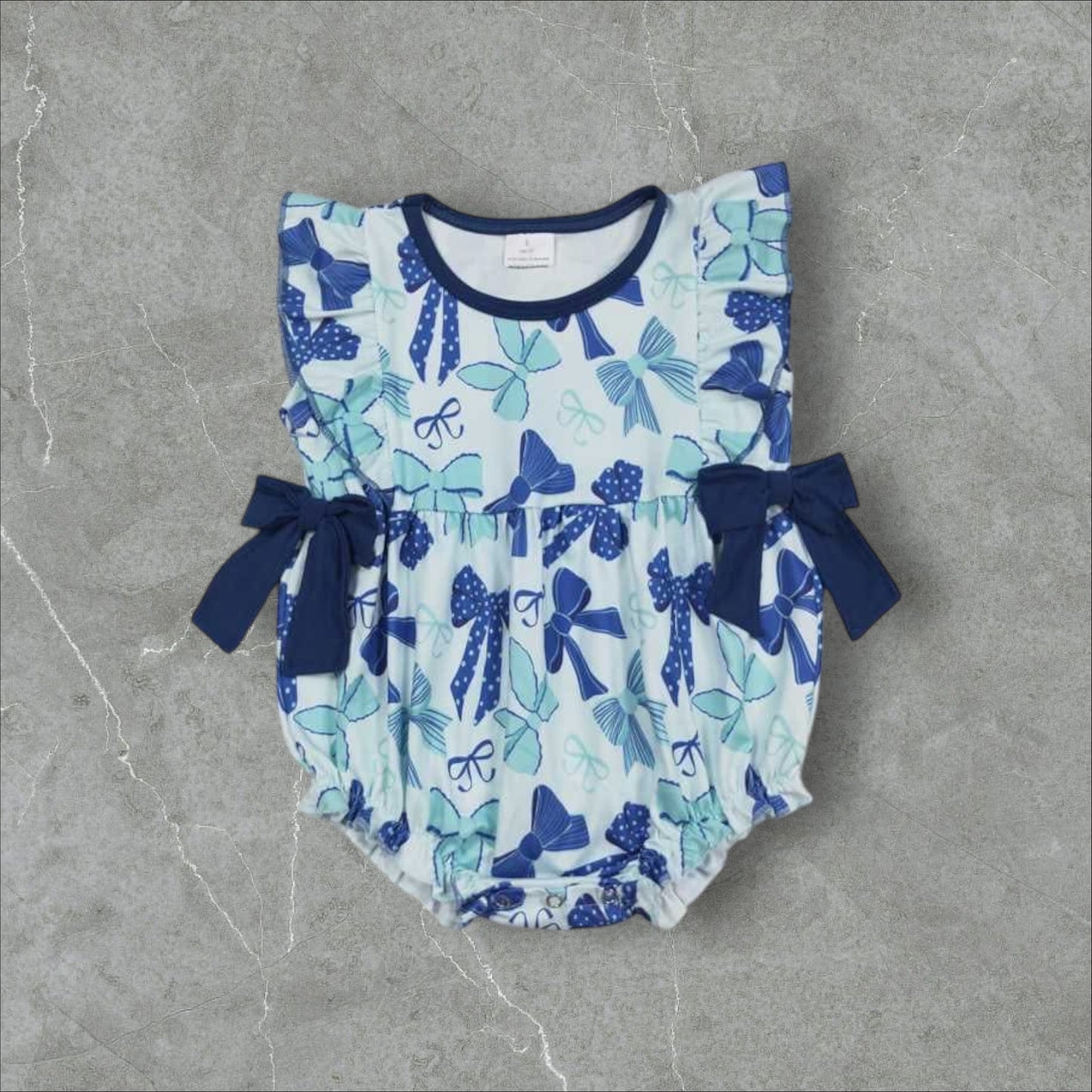 *PRE-ORDER* Blue Bows Romper