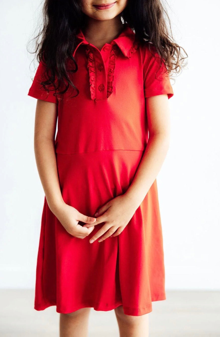 *Pre-Order* Red S/S Polo Dress