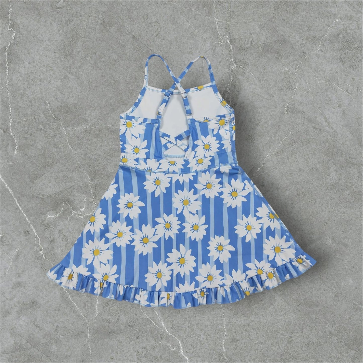*PRE-ORDER* Floral Cross Back Athletic Dress