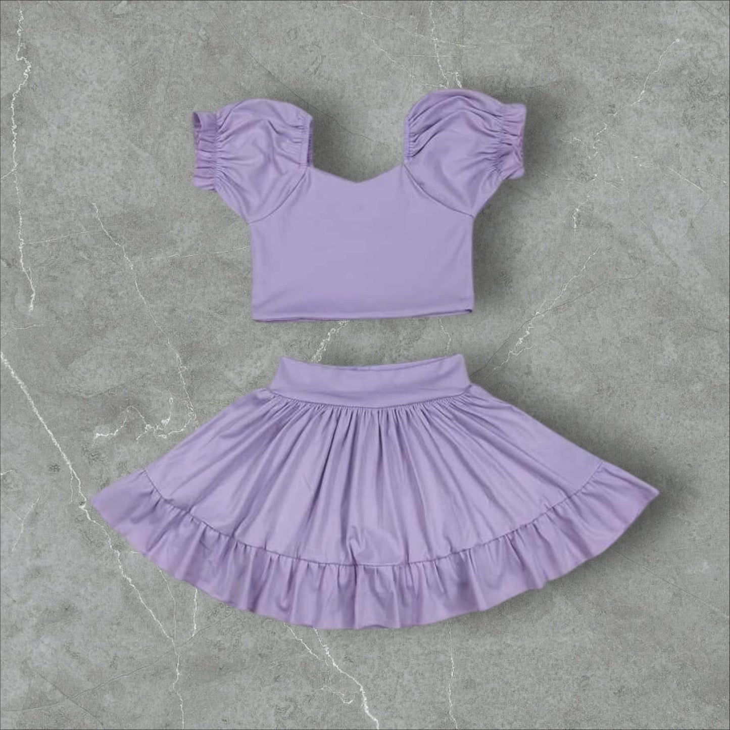*PRE-ORDER* Purple Athletic / High Waisted Skirt Set