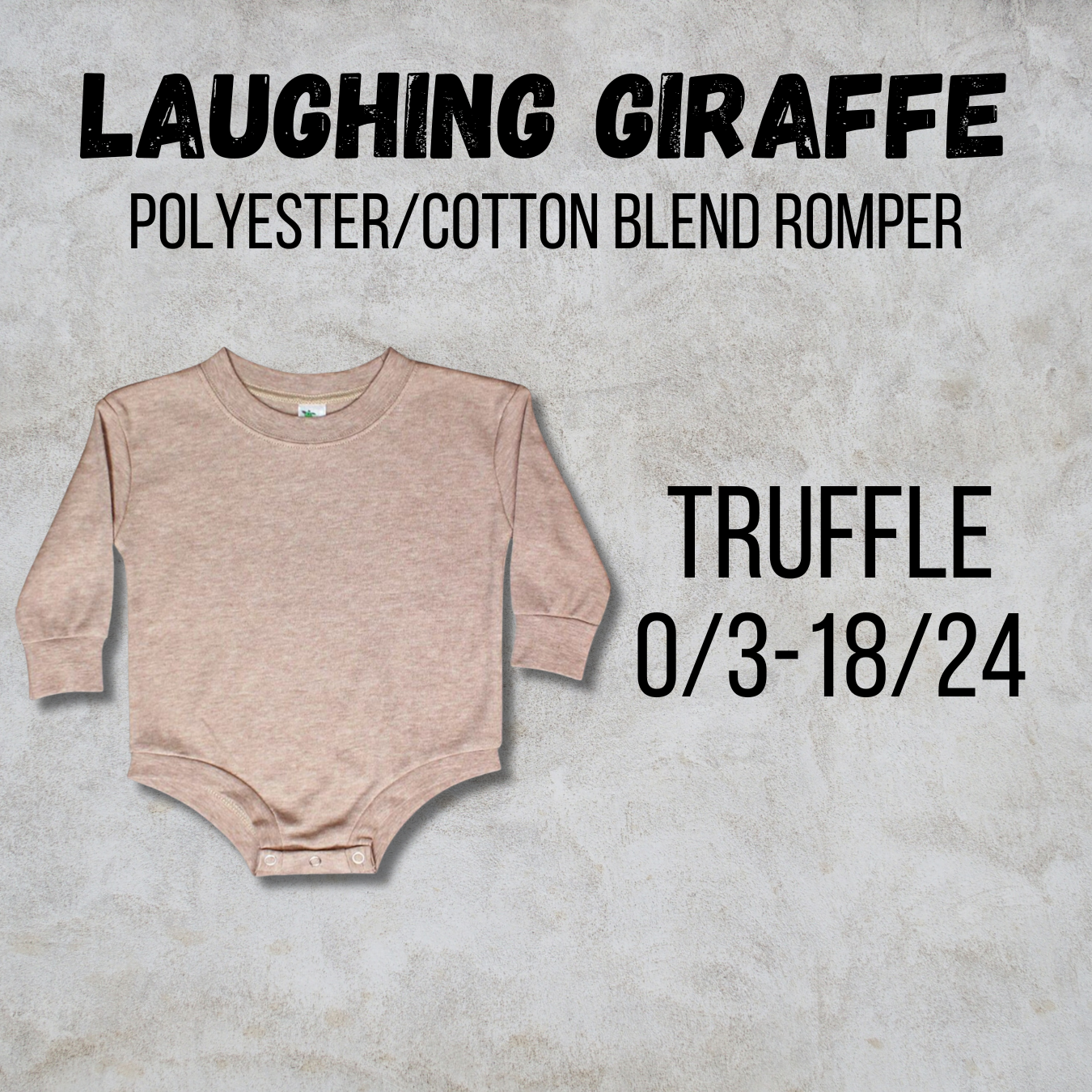 *CHRISTMAS* MTO Infant - Laughing Giraffe - Polyester/Cotton Romper