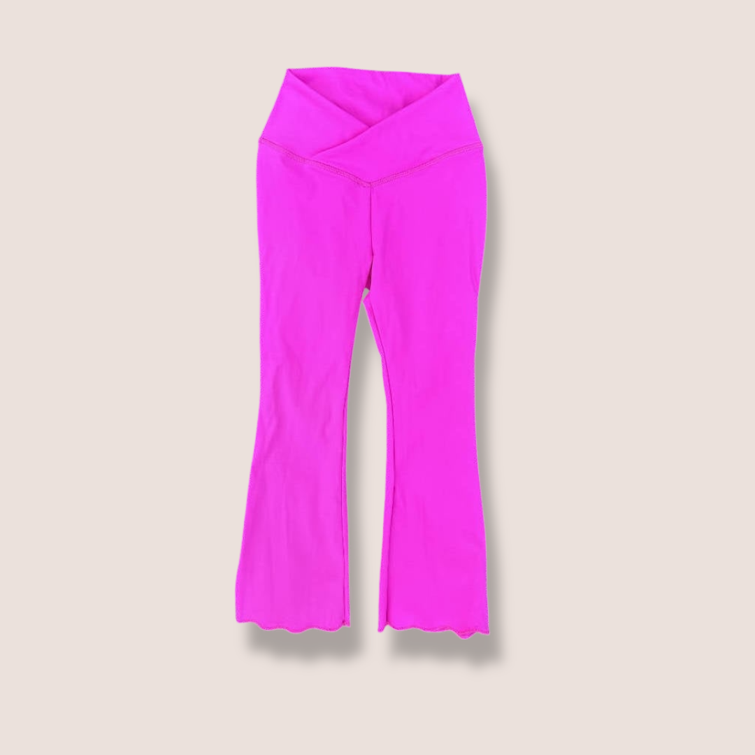LuLu Dupe Flare Skinnies w Lettuce Hem