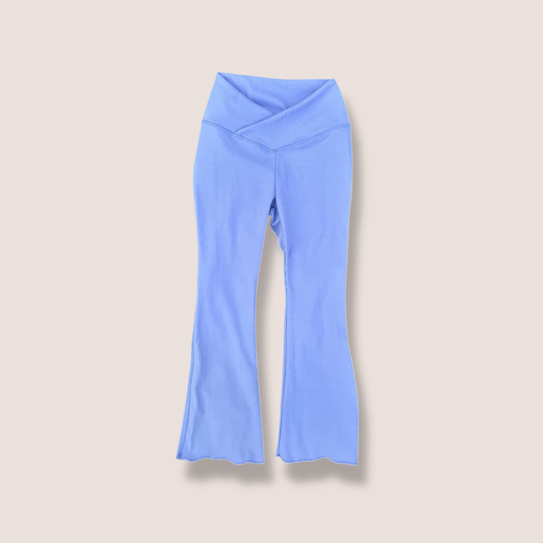 LuLu Dupe Flare Skinnies w Lettuce Hem