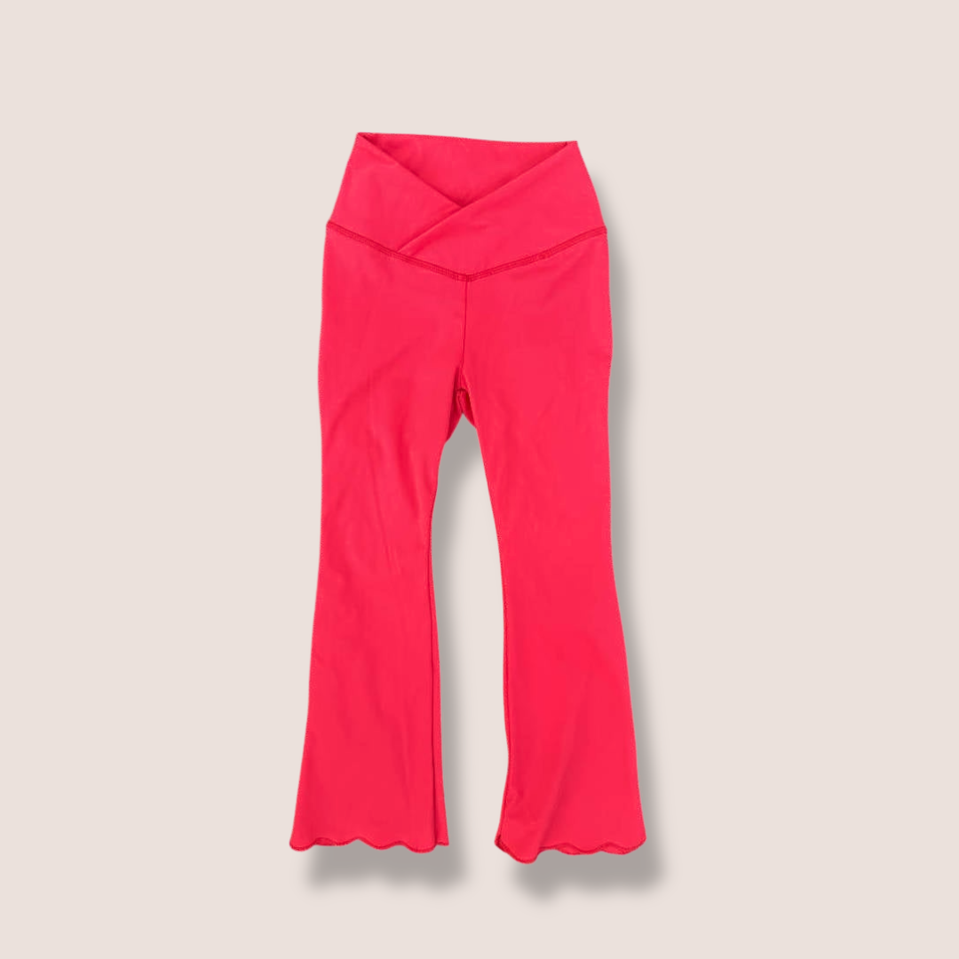 LuLu Dupe Flare Skinnies w Lettuce Hem
