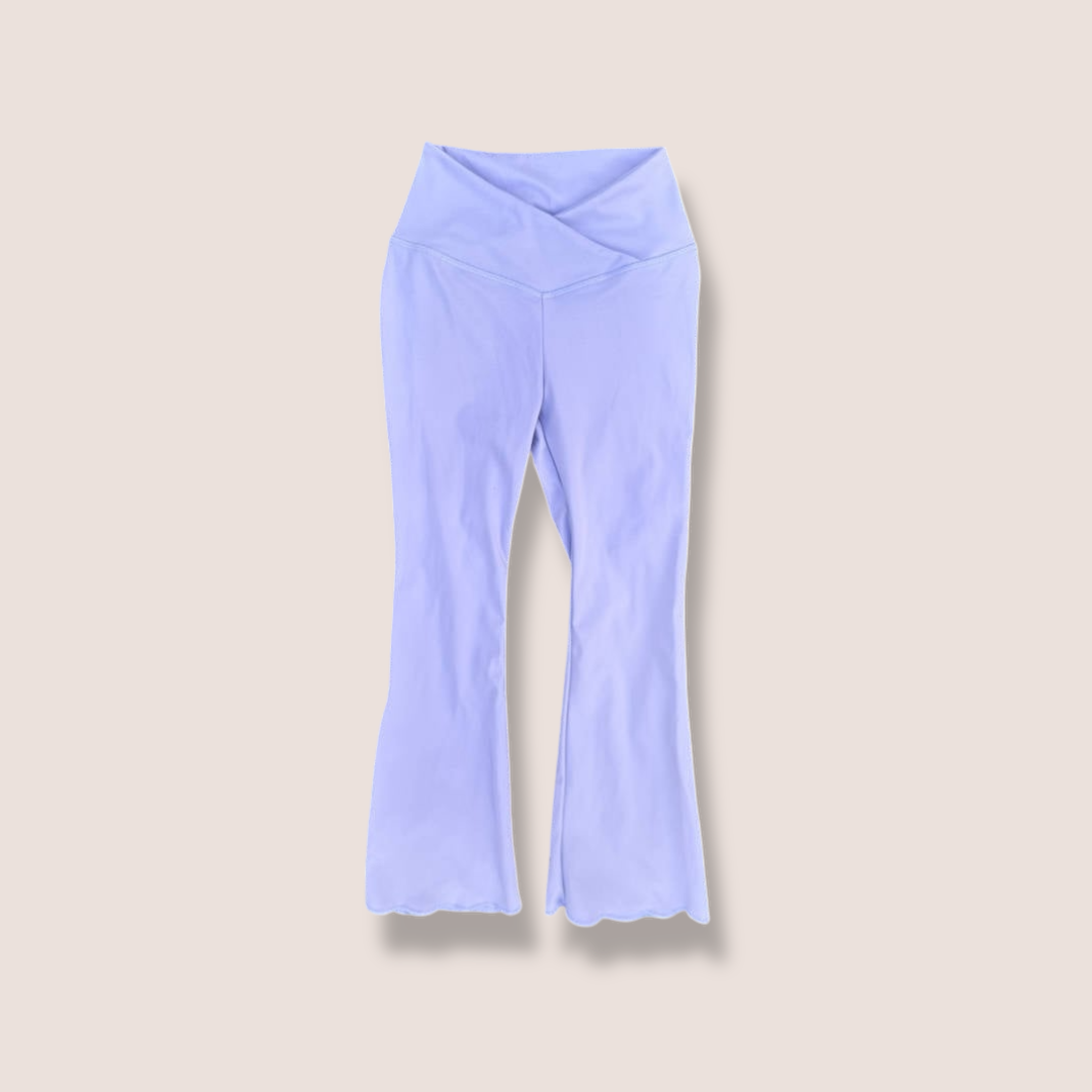 LuLu Dupe Flare Skinnies w Lettuce Hem