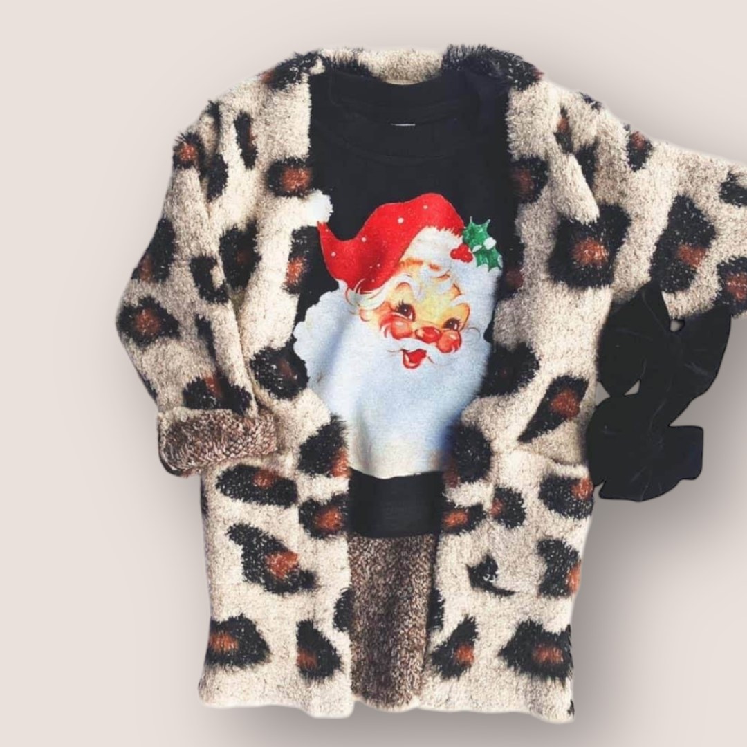Fuzzy Leopard Cardigan