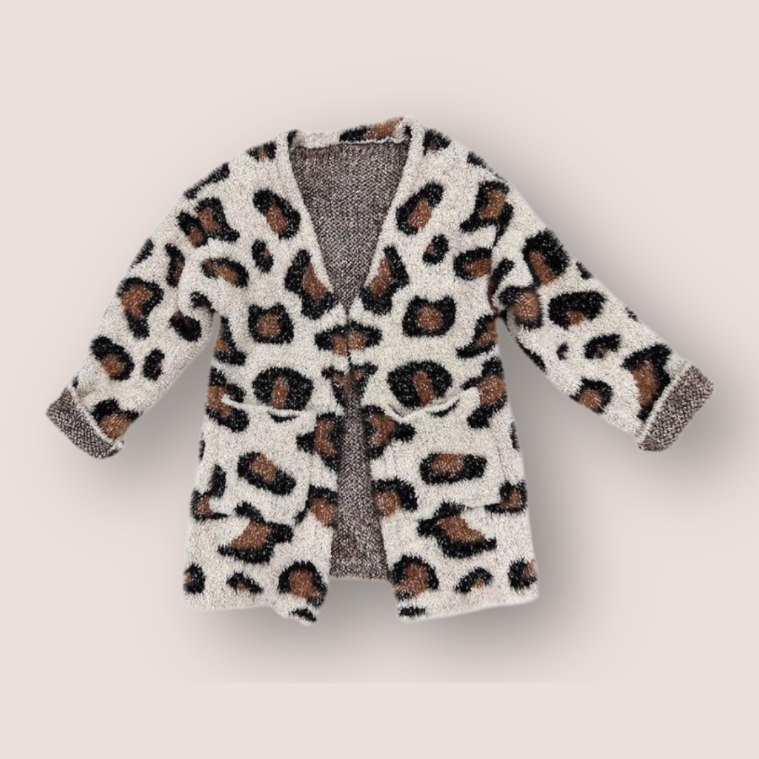 Fuzzy Leopard Cardigan
