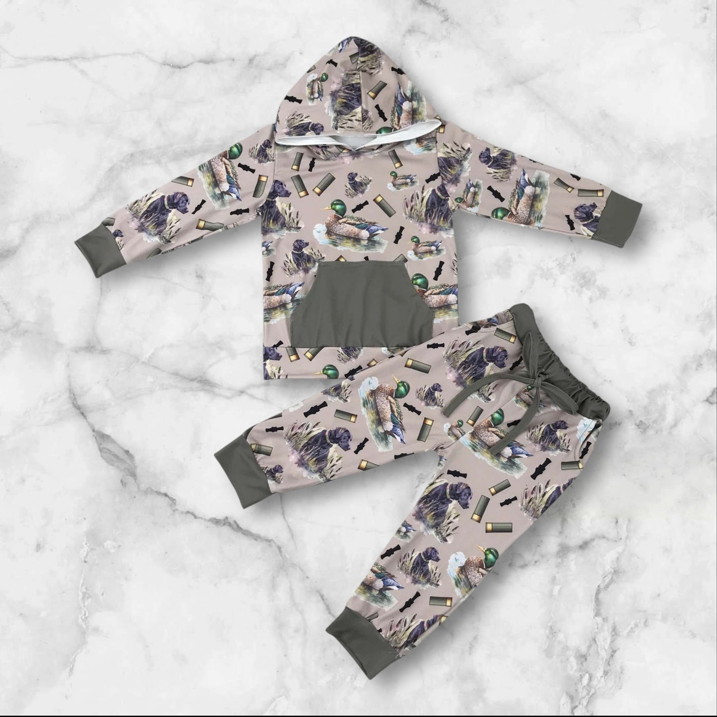 *PRE-ORDER* Hunting - Camo Hooded Duck Pant Set