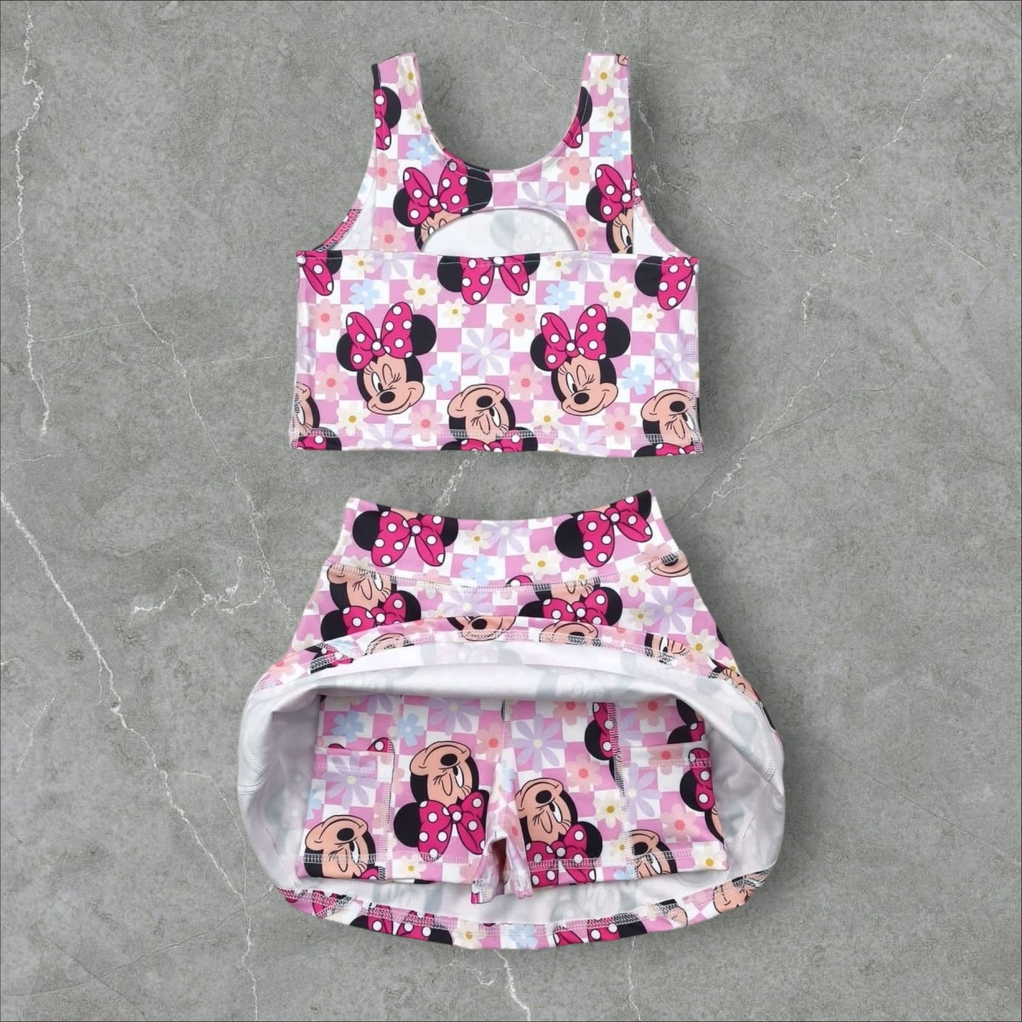 *PRE-ORDER* Mouse Bows Athletic Skort Set