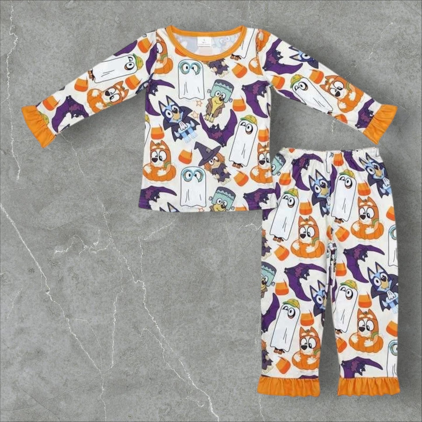 *PRE-ORDER* Halloween - Heeler Ruffle Lounge Set