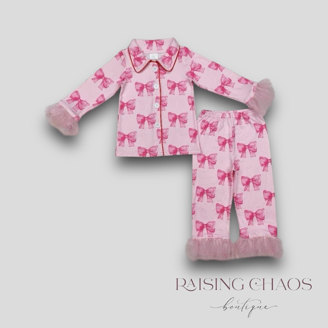 *PRE-ORDER* Pink Bows Lounge Set