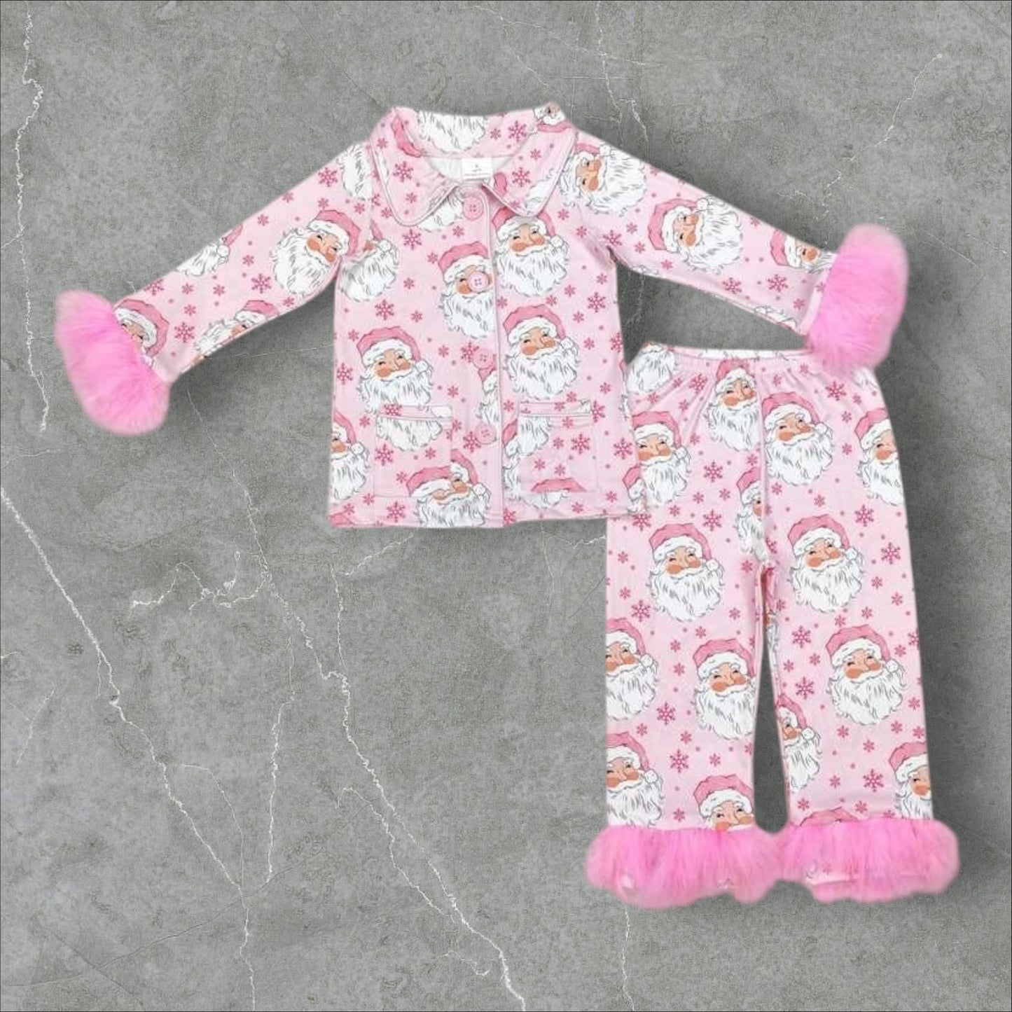 *PRE-ORDER* Christmas - Pink Santa Lounge Set