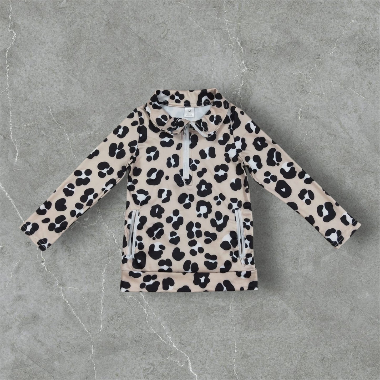 *PRE-ORDER* Leopard Athletic Zip Up Jacket