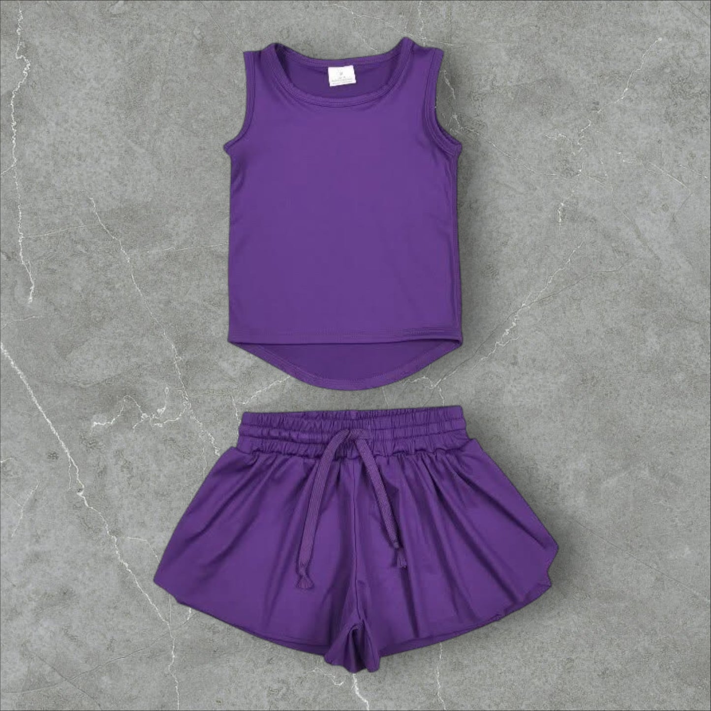 *PRE-ORDER* Purple Athletic Shorts Set