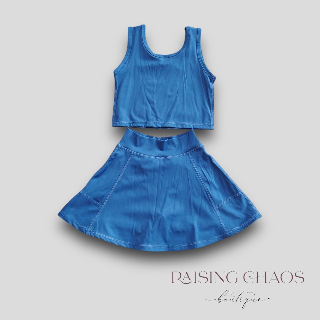 *Pre-Order* Dark Blue Athletic Skort Set