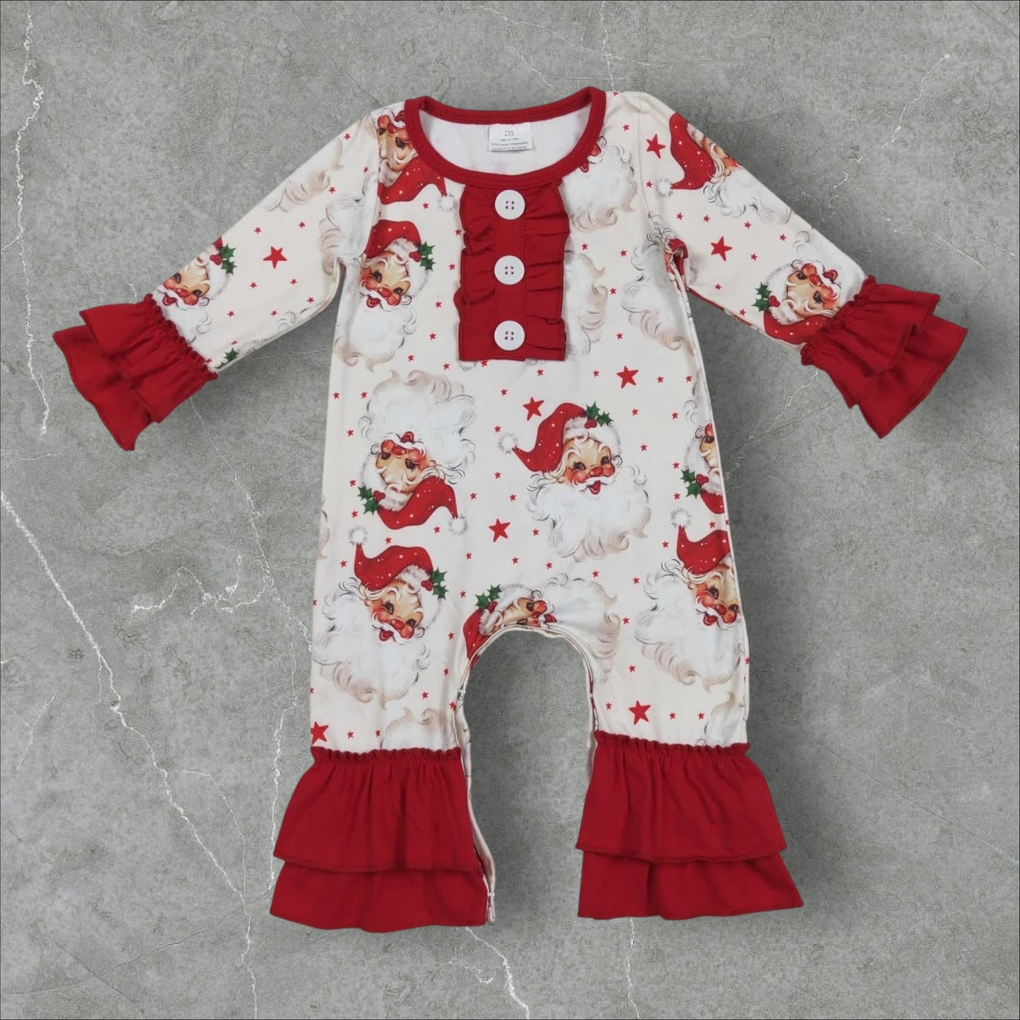 *PRE-ORDER* Christmas - Santa Ruffle Lounge Zip Up