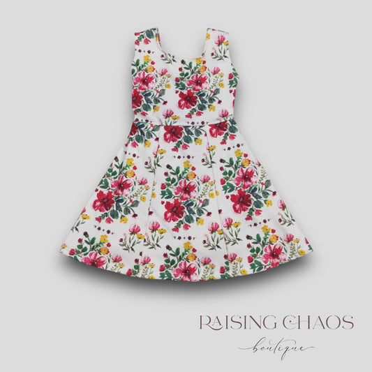 *Pre-Order* Floral Athletic Dress w Twist Back + Built-In Shorts