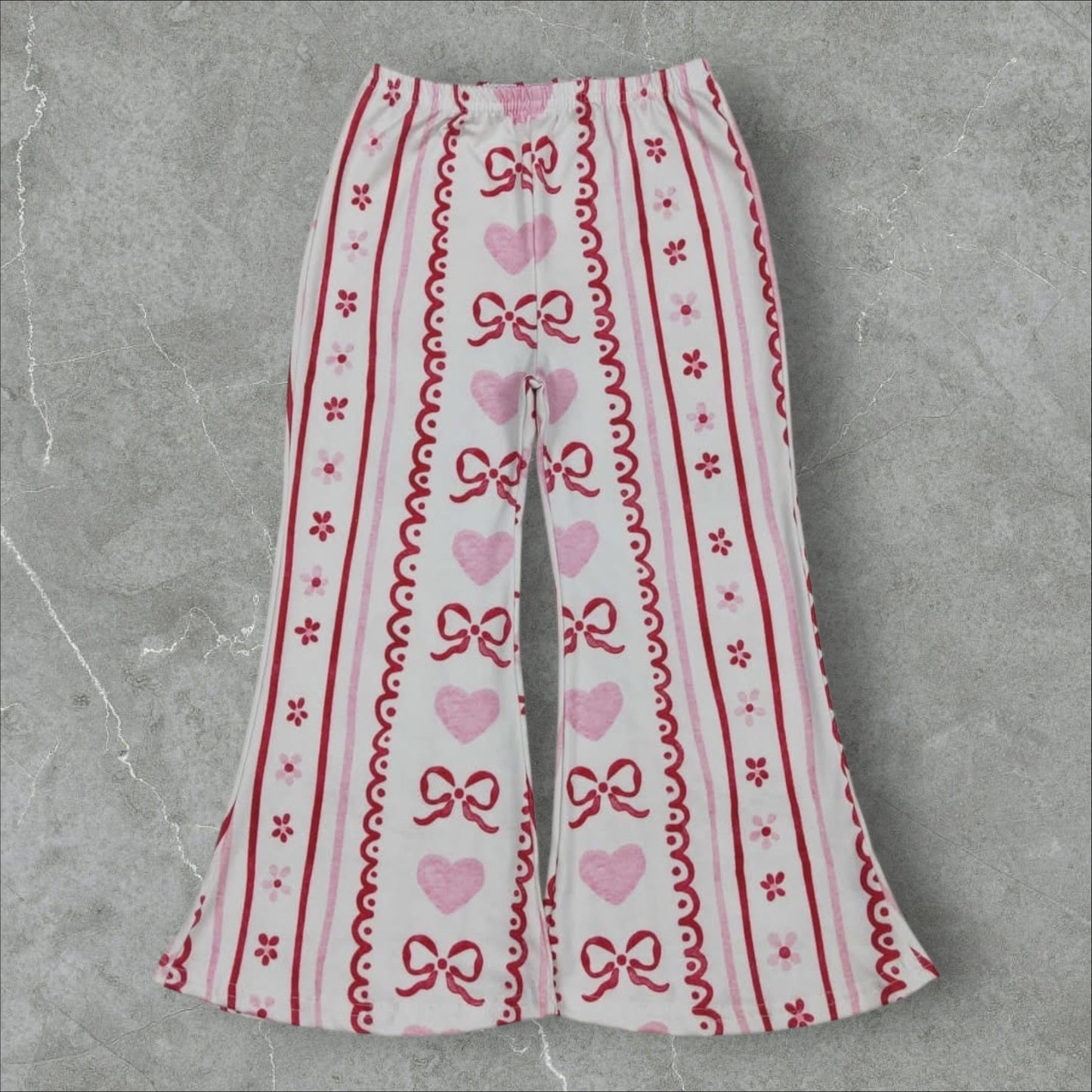 *PRE-ORDER* Valentine's - Bows Flare Pants