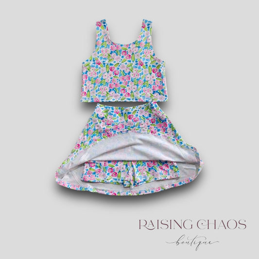*Pre-Order* Floral Athletic Skort Set