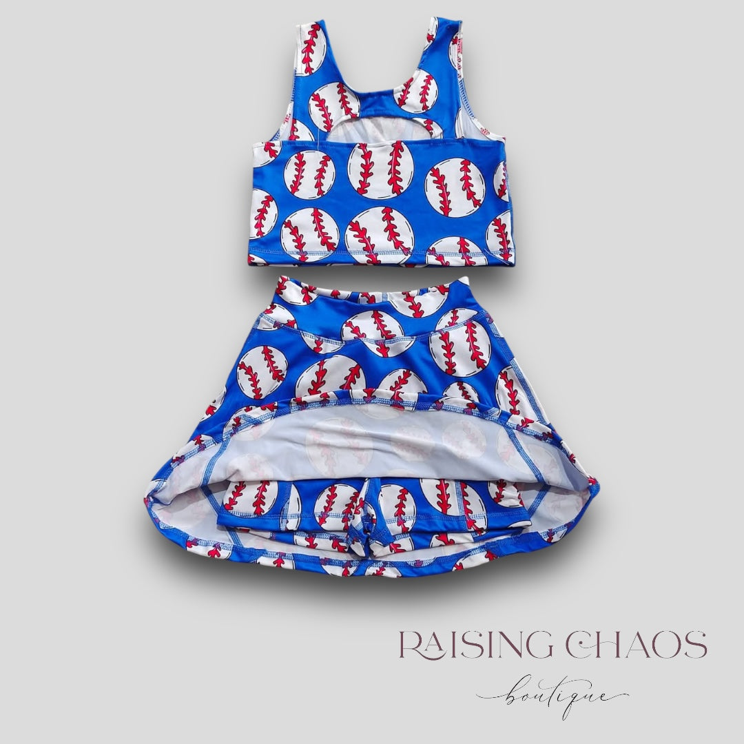 *Pre-Order* Light Blue Athletic Skort Set