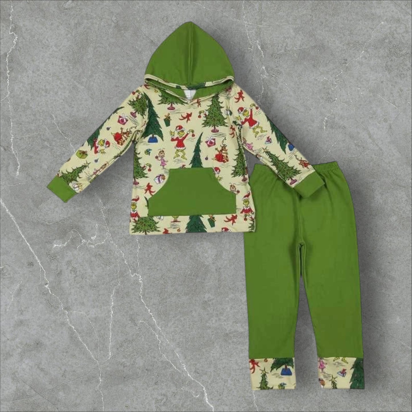 *PRE-ORDER* Christmas - Hooded Mean One Pant Set