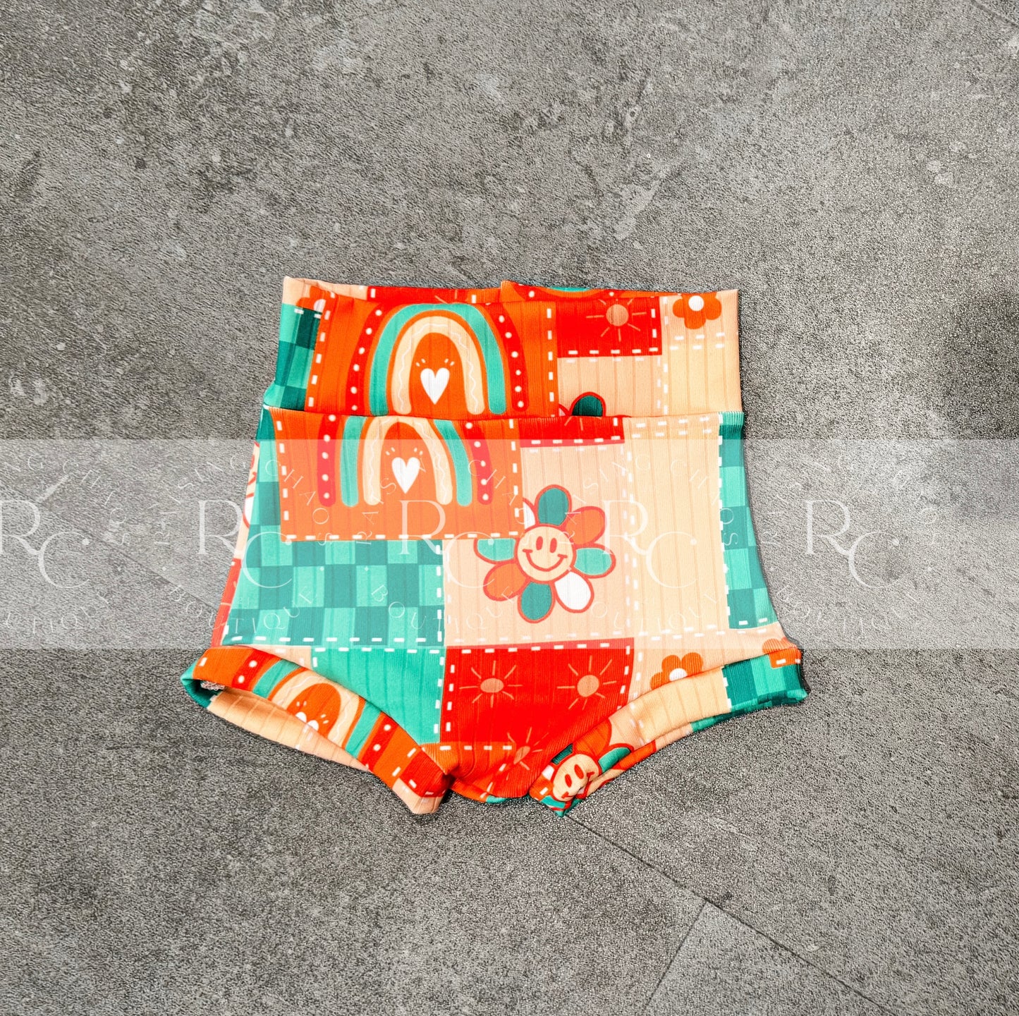 RTS Rainbow Patchwork Bummies