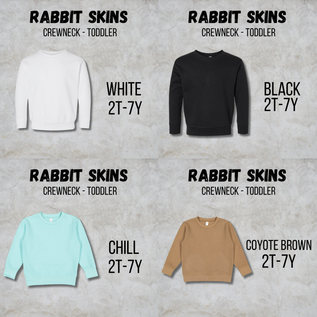 *COLLEGE FOOTBALL* MTO Toddler - Rabbit Skins - Crewneck Sweatshirt
