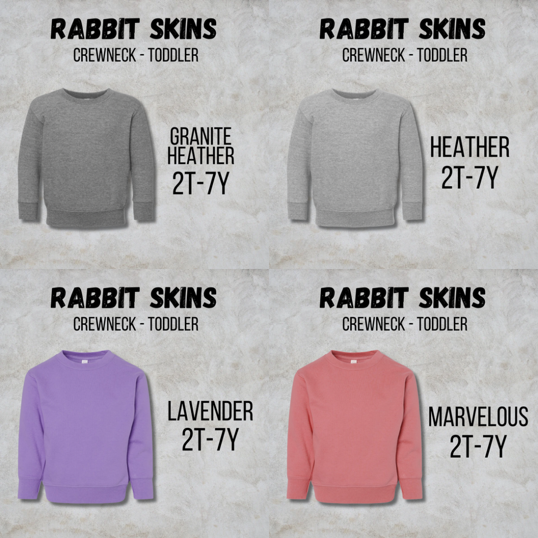 *COLLEGE FOOTBALL* MTO Toddler - Rabbit Skins - Crewneck Sweatshirt