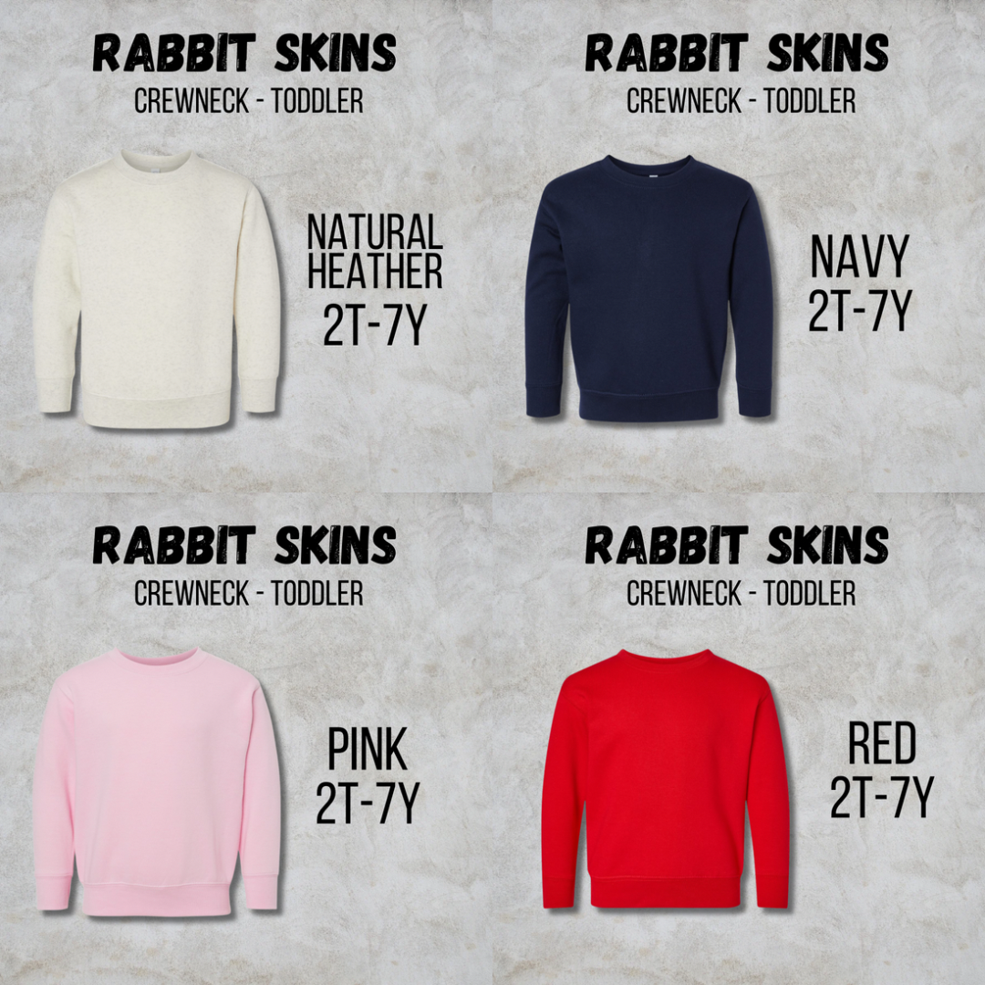 *COLLEGE FOOTBALL* MTO Toddler - Rabbit Skins - Crewneck Sweatshirt