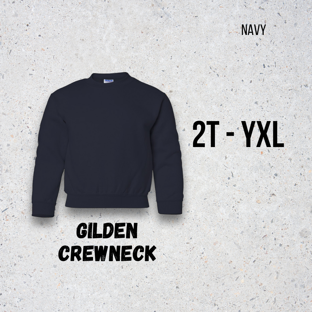 MTO Kids - Navy - GILDAN Crewneck