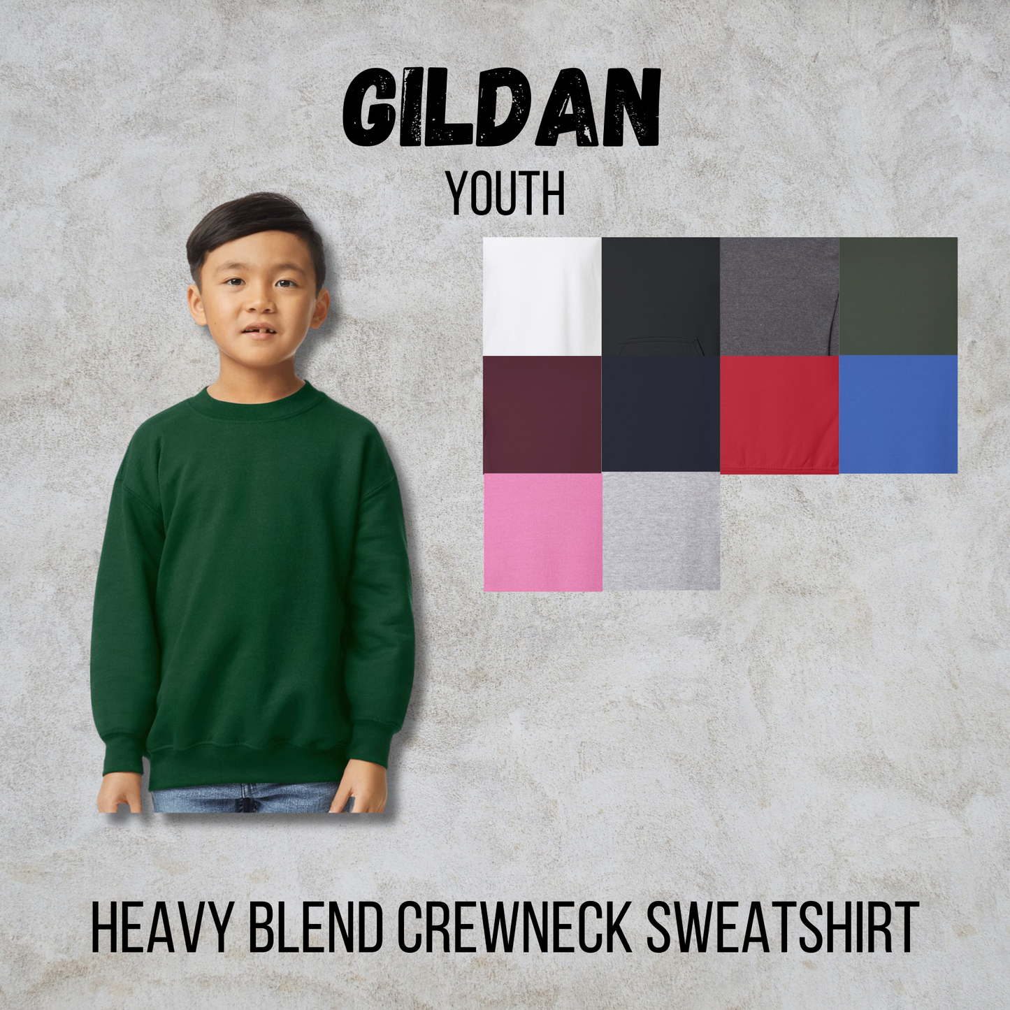 *COLLLEGE FOOTBALL* MTO Kids - GILDAN Crewneck Sweatshirt