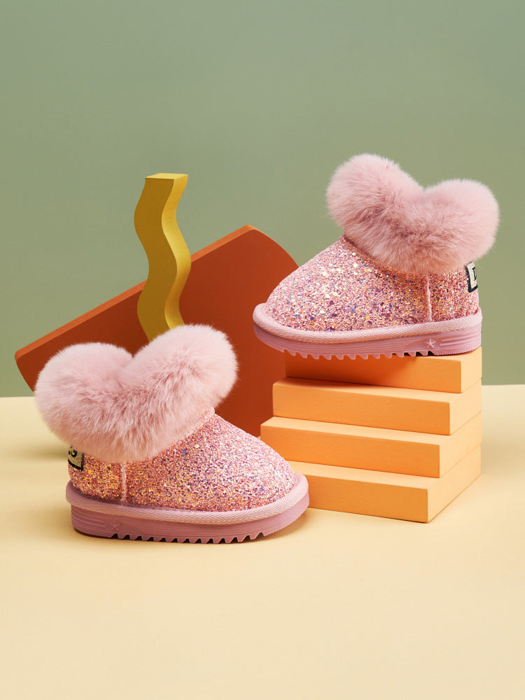 *Pre-Order* KIDS Sequin Fur Boots