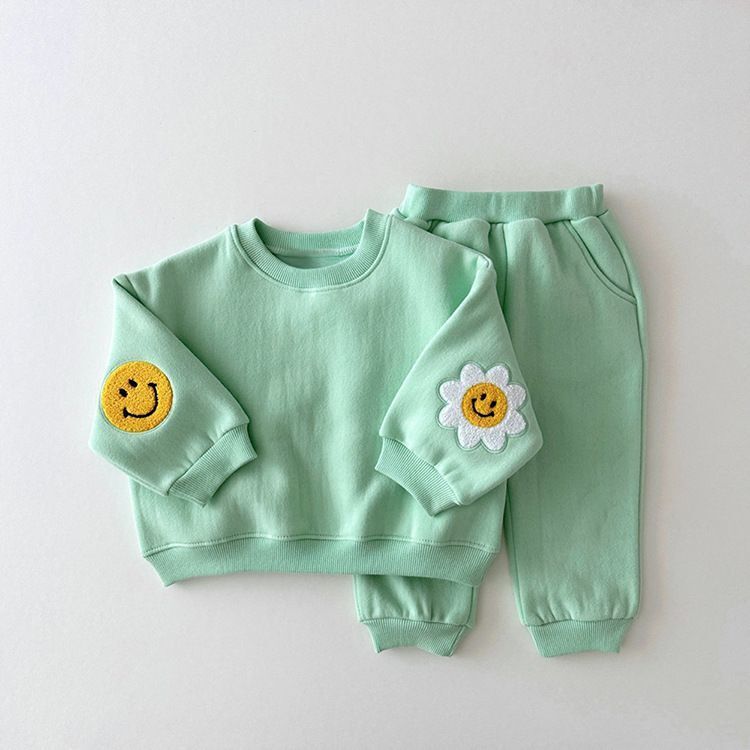 *Pre-Order* Kids Floral Smiley Jogger Set